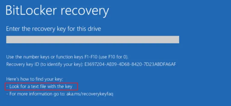 How to find your BitLocker recovery key in Windows